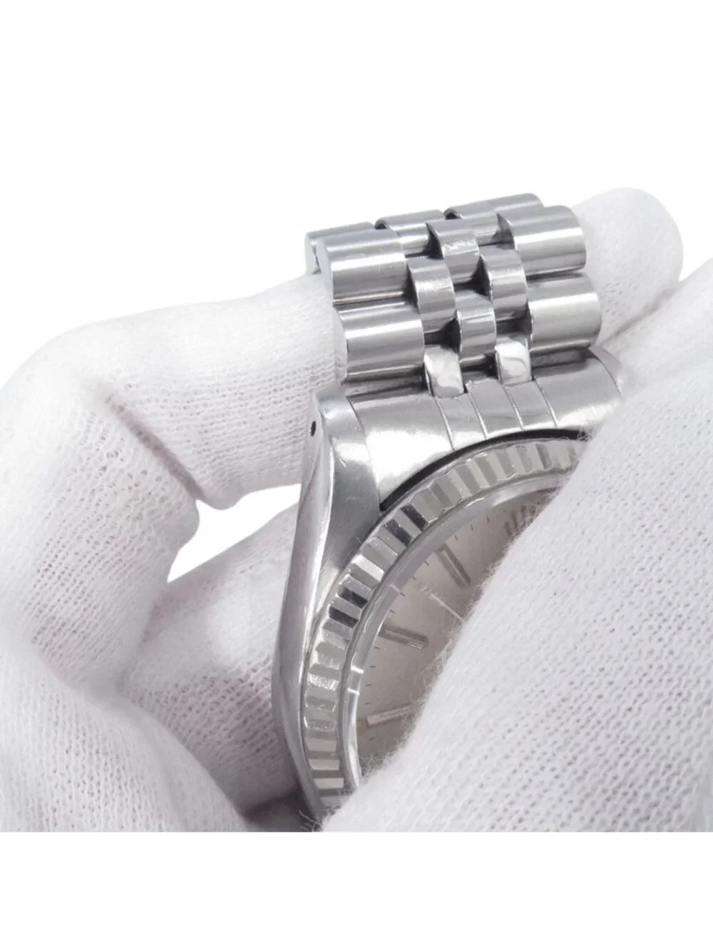 Rolex Datejust 36 SS 18k White Gold Watch Silver Dial